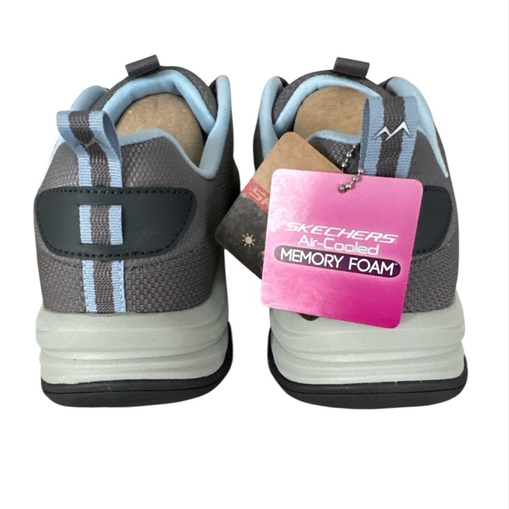 Skechers Trego water repellent washable trail sneakers, blue/grey - Picture 4 of 7